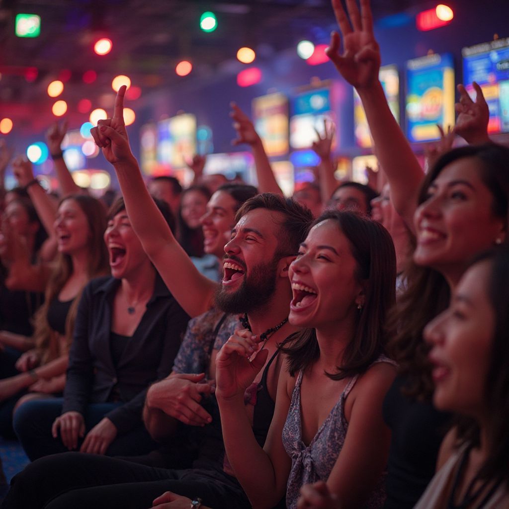 Público vibrando com show ao vivo
